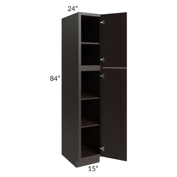 RTA Brazilian Shaker 15" x 84" Wall Pantry with 1 Roll Out Tray