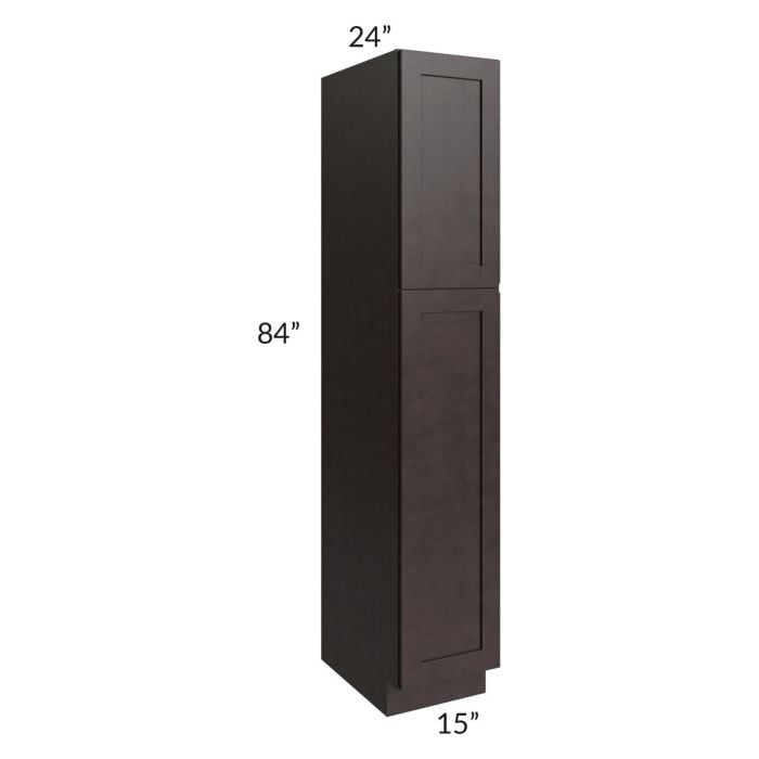 RTA Brazilian Shaker 15" x 84" Wall Pantry with 4 Roll Out Trays