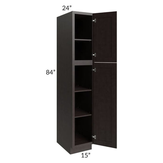 RTA Brazilian Shaker 15" x 84" Wall Pantry with 4 Roll Out Trays