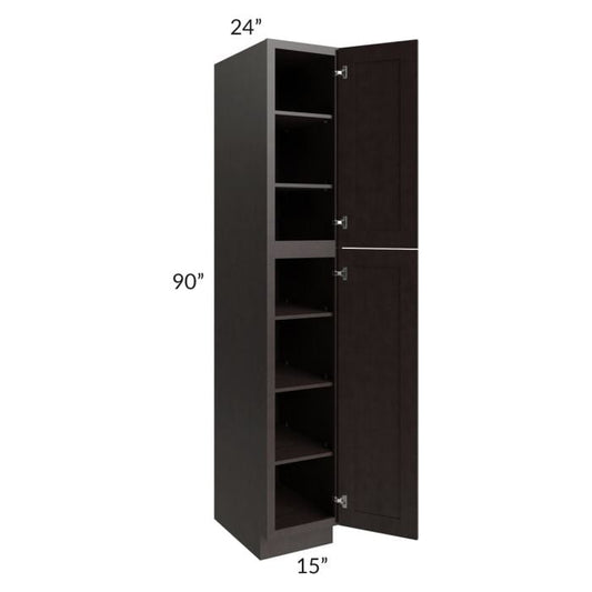 RTA Brazilian Shaker 15" x 90" Wall Pantry with 1 Roll Out Tray
