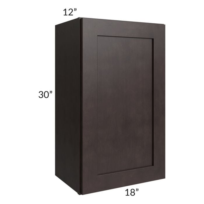 RTA Brazilian Shaker 18" x 30" Wall Cabinet with Glass Door