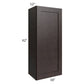 RTA Brazilian Shaker 18" x 42" Wall Cabinet with 2 Decorative End Panels and Glass Door