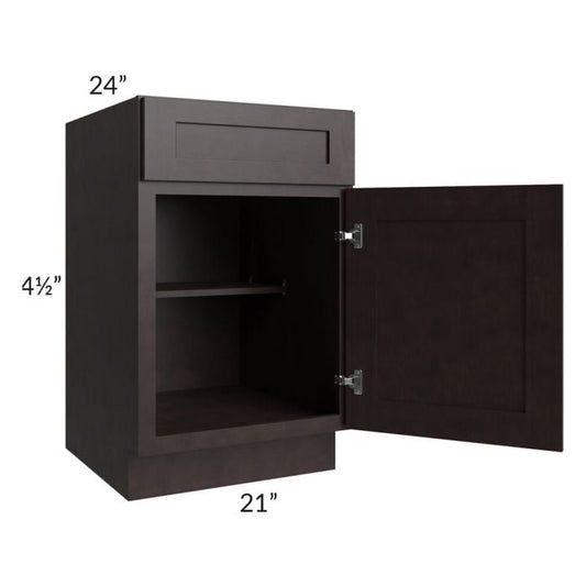 RTA Brazilian Shaker 21" Base Cabinet with 1 Decorative End Panel