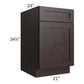 RTA Brazilian Shaker 21" Base Cabinet with 2 Decorative End Panels