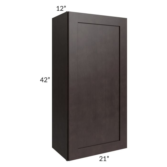 RTA Brazilian Shaker 21" x 42" Wall Cabinet with 1 Decorative End Panel