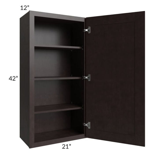 RTA Brazilian Shaker 21" x 42" Wall Cabinet with 1 Decorative End Panel