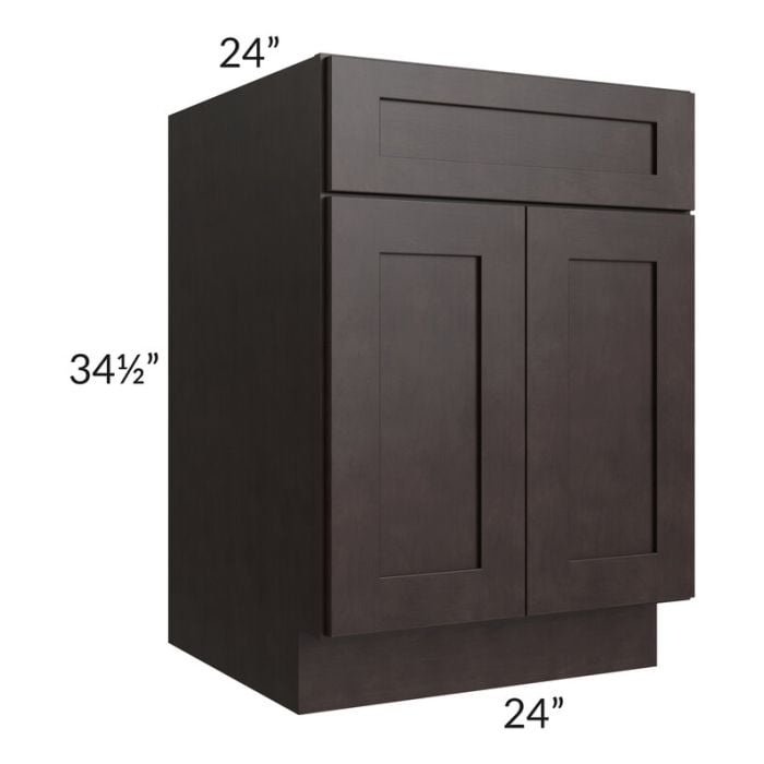 RTA Brazilian Shaker 24" Base Cabinet with 1 Decorative End Panel