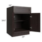 RTA Brazilian Shaker 24" Base Cabinet with 2 Decorative End Panels