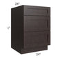 RTA Brazilian Shaker 24" Drawer Base Cabinet with 2 Decorative End Panels