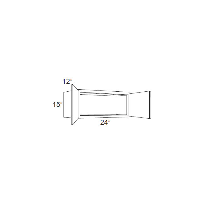 RTA Brazilian Shaker 24" x 15" Wall Cabinet