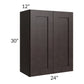 RTA Brazilian Shaker 24" x 30" Wall Cabinet with 1 Decorative End Panel