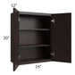RTA Brazilian Shaker 24" x 30" Wall Cabinet with 1 Decorative End Panel