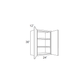 RTA Brazilian Shaker 24" x 36" Wall Cabinet with 2 Decorative End Panels