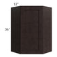 RTA Brazilian Shaker 24" x 36" Wall Diagonal Corner Cabinet