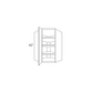 RTA Brazilian Shaker 24" x 42" Wall Diagonal Corner Cabinet