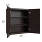 RTA Brazilian Shaker 27" x 30" Wall Cabinet with 1 Decorative End Panel