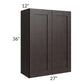 RTA Brazilian Shaker 27" x 36" Wall Cabinet with 1 Decorative End Panel