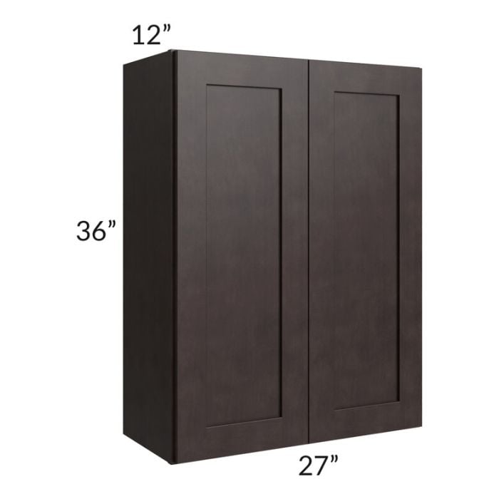 RTA Brazilian Shaker 27" x 36" Wall Cabinet with 1 Decorative End Panel