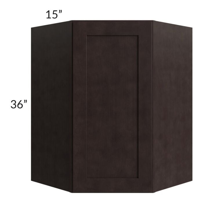 RTA Brazilian Shaker 27" x 36" x 15" Wall Diagonal Corner Cabinet