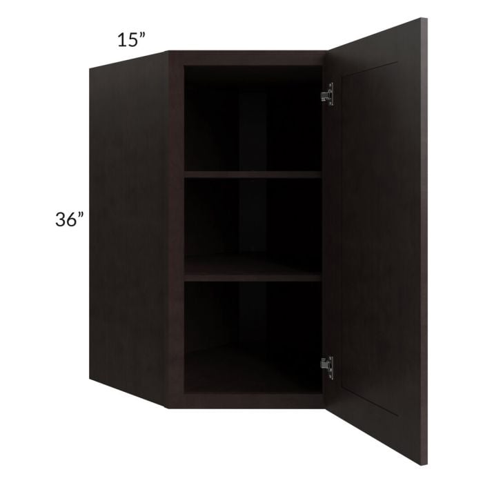 RTA Brazilian Shaker 27" x 36" x 15" Wall Diagonal Corner Cabinet