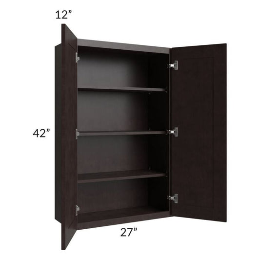 RTA Brazilian Shaker 27" x 42" Wall Cabinet with 1 Decorative End Panel