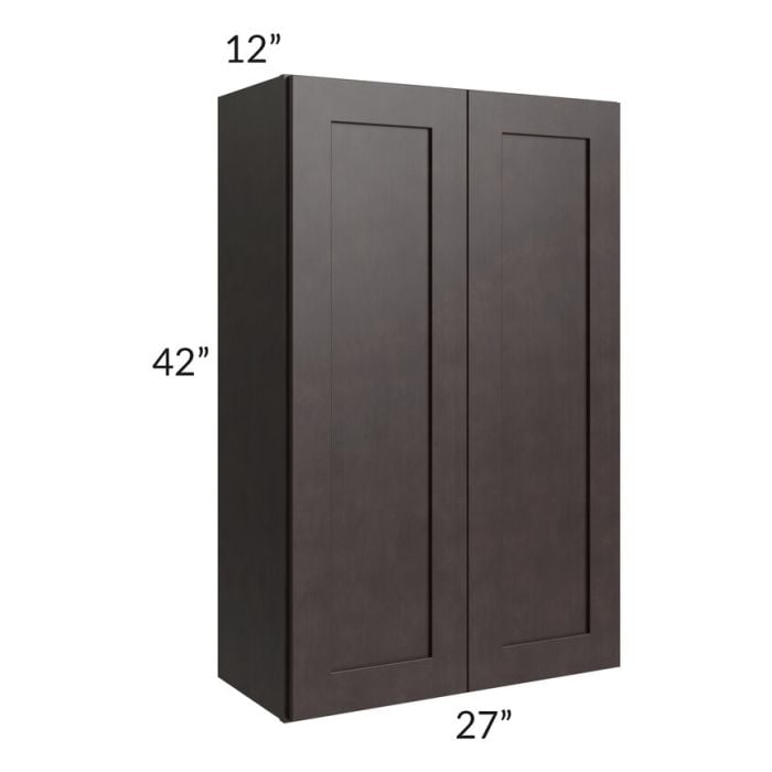 RTA Brazilian Shaker 27" x 42" Wall Cabinet with 2 Decorative End Panels