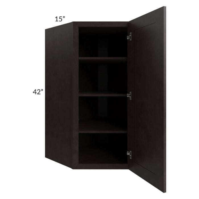 RTA Brazilian Shaker 27" x 42" x 15" Wall Diagonal Corner Cabinet