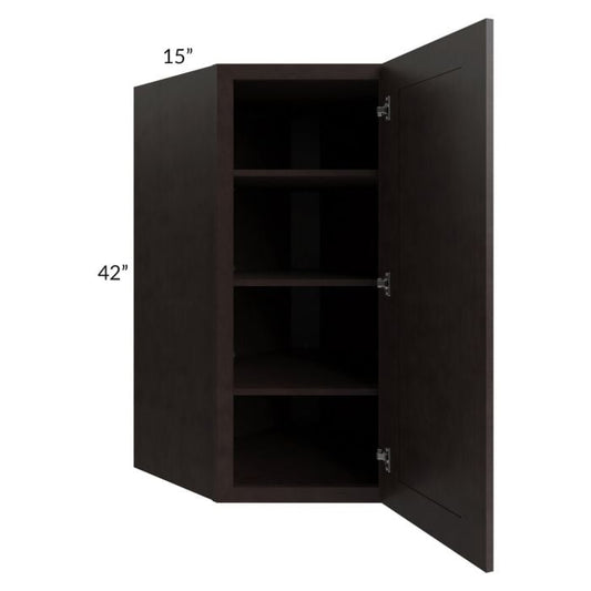 RTA Brazilian Shaker 27" x 42" x 15" Wall Diagonal Corner Cabinet