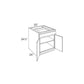 RTA Brazilian Shaker 30" Base Cabinet with 1 Decorative End Panel