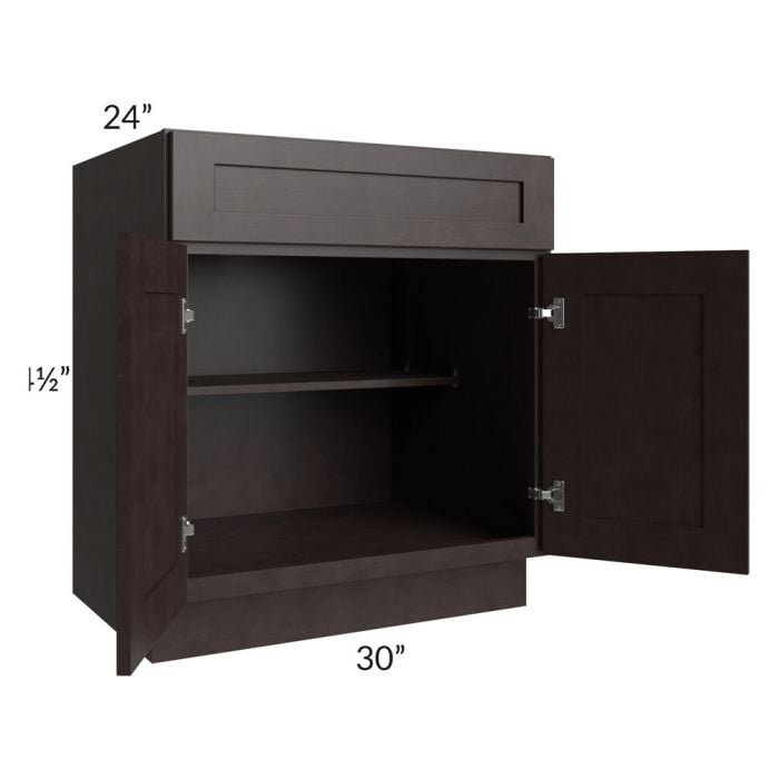 RTA Brazilian Shaker 30" Base Cabinet with 1 Decorative End Panel