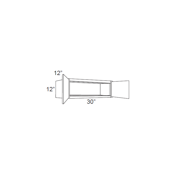 RTA Brazilian Shaker 30" x 12" Wall Cabinet