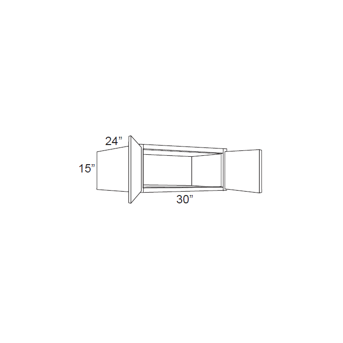 RTA Brazilian Shaker 30" x 15" x 24" Wall Cabinet