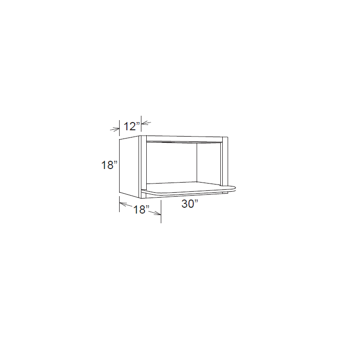 RTA Brazilian Shaker 30" x 18" Microwave Cabinet
