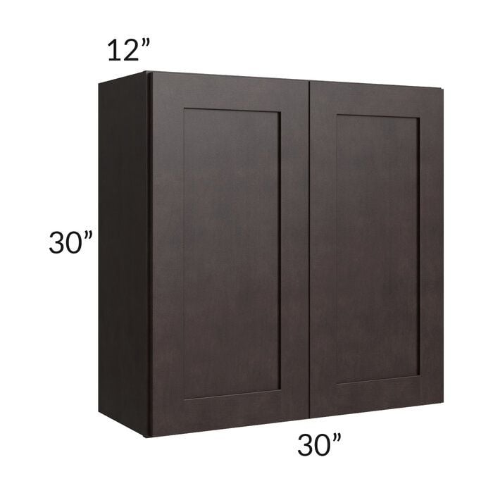 RTA Brazilian Shaker 30" x 30" Wall Cabinet with 1 Decorative End Panel