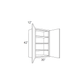 RTA Brazilian Shaker 30" x 42" Wall Cabinet with 2 Decorative End Panels and Glass Door