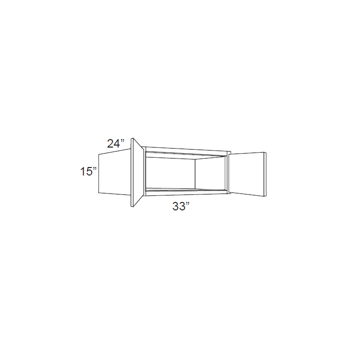 RTA Brazilian Shaker 33" x 15" x 24" Wall Cabinet