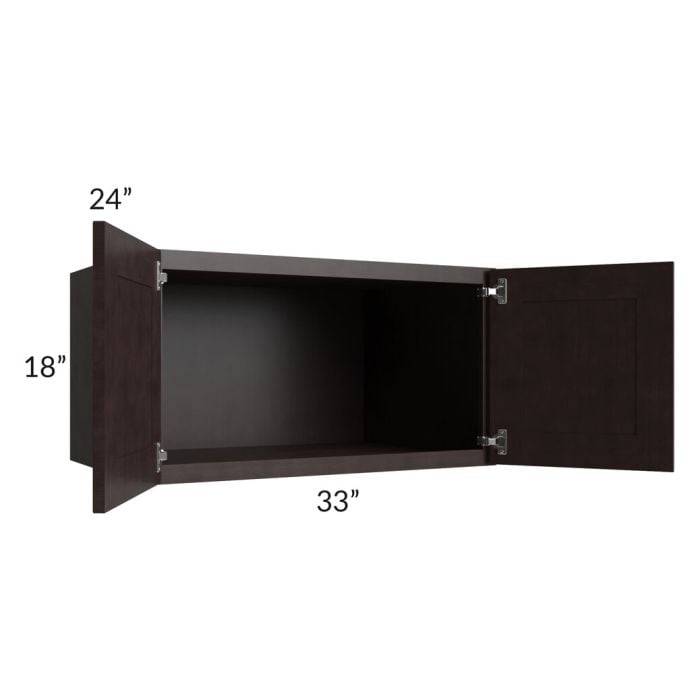 RTA Brazilian Shaker 33" x 18" x 24" Wall Cabinet