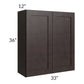 RTA Brazilian Shaker 33" x 36" Wall Cabinet with 1 Decorative End Panel