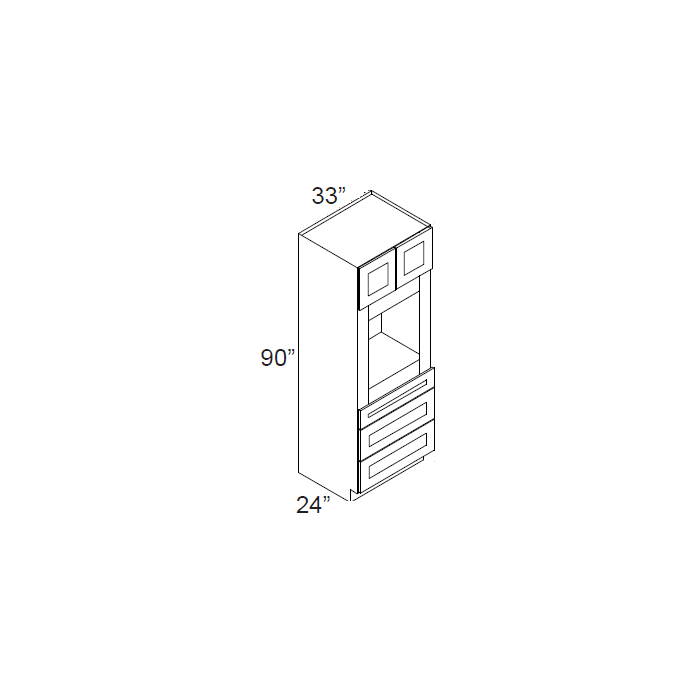 RTA Brazilian Shaker 33" x 90" Oven Cabinet