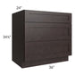 RTA Brazilian Shaker 36" Drawer Base Cabinet with 1 Decorative End Panel