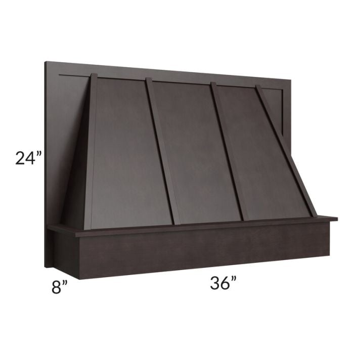 RTA Brazilian Shaker 36" Wood Range Hood