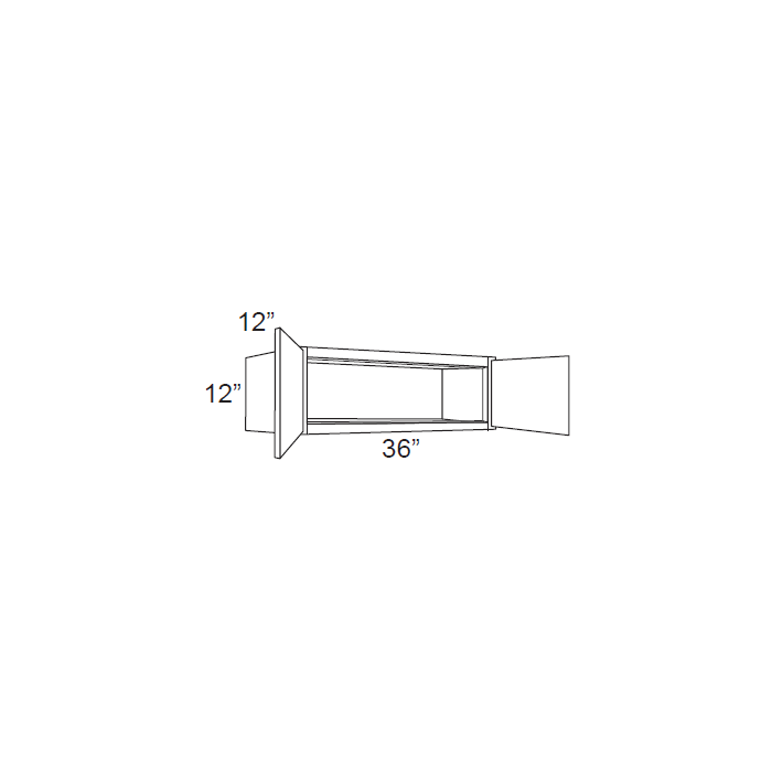 RTA Brazilian Shaker 36" x 12" Wall Cabinet
