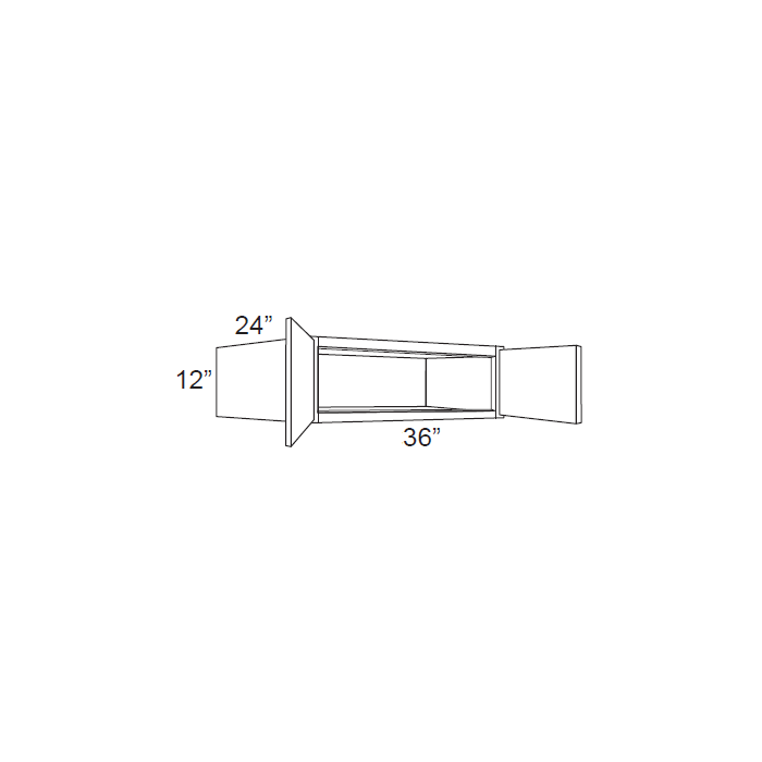 RTA Brazilian Shaker 36" x 12" x 24" Wall Cabinet