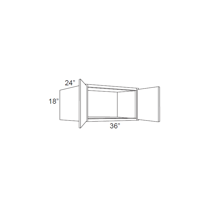 RTA Brazilian Shaker 36" x 18" x 24" Wall Cabinet