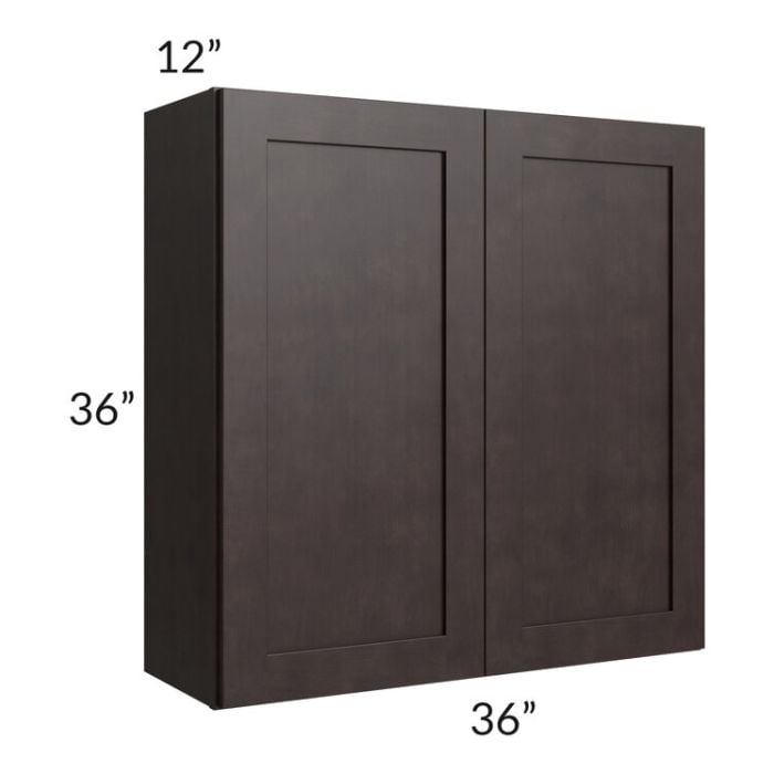 RTA Brazilian Shaker 36" x 36" Wall Cabinet with Glass Door