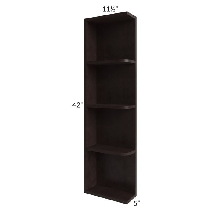RTA Brazilian Shaker 5" x 42" Wall End Shelf Cabinet