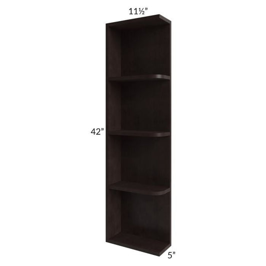 RTA Brazilian Shaker 5" x 42" Wall End Shelf Cabinet