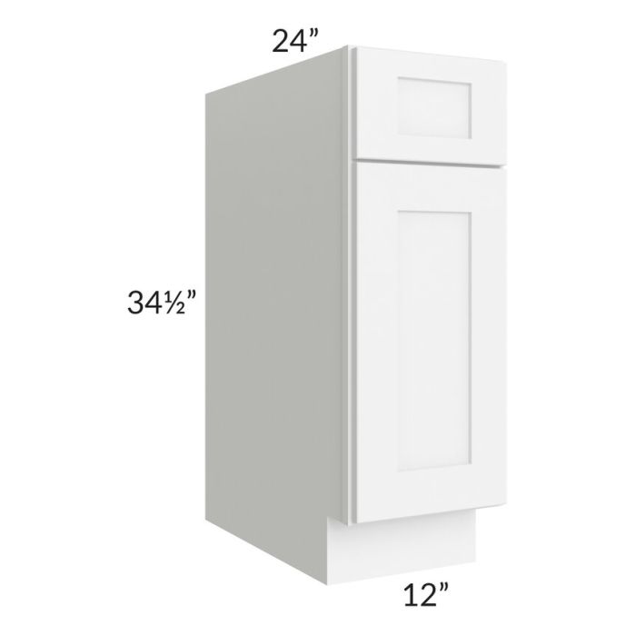 RTA Brilliant White Shaker 12" Base Cabinet