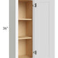 RTA Brilliant White Shaker 12" x 36" High Single Door Wall Cabinet