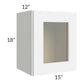 RTA Brilliant White Shaker 15" x 18" Decorative Wall Cabinet with 2 Decorative END Panels